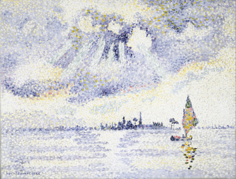 Coucher de soleil sur la lagune, Venise par Henri Edmond Cross